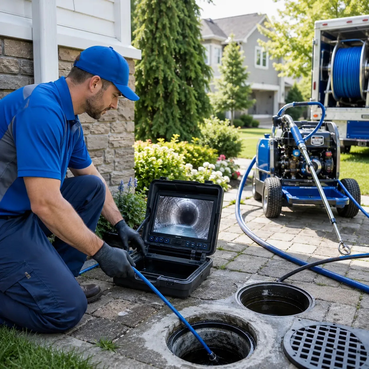 Outdoor drain cleaning professionals serving Fountainville, PA