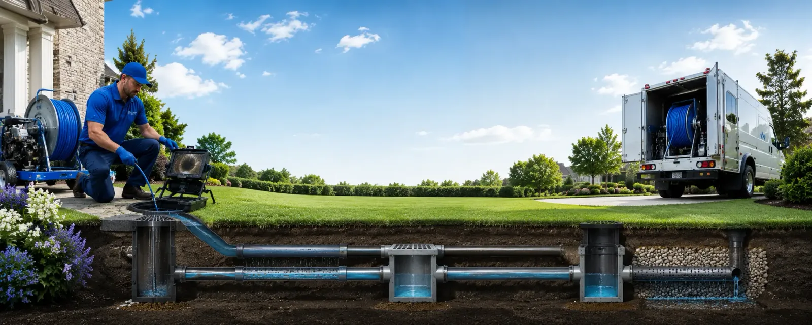Outdoor drain cleaning information for Fountainville, PA